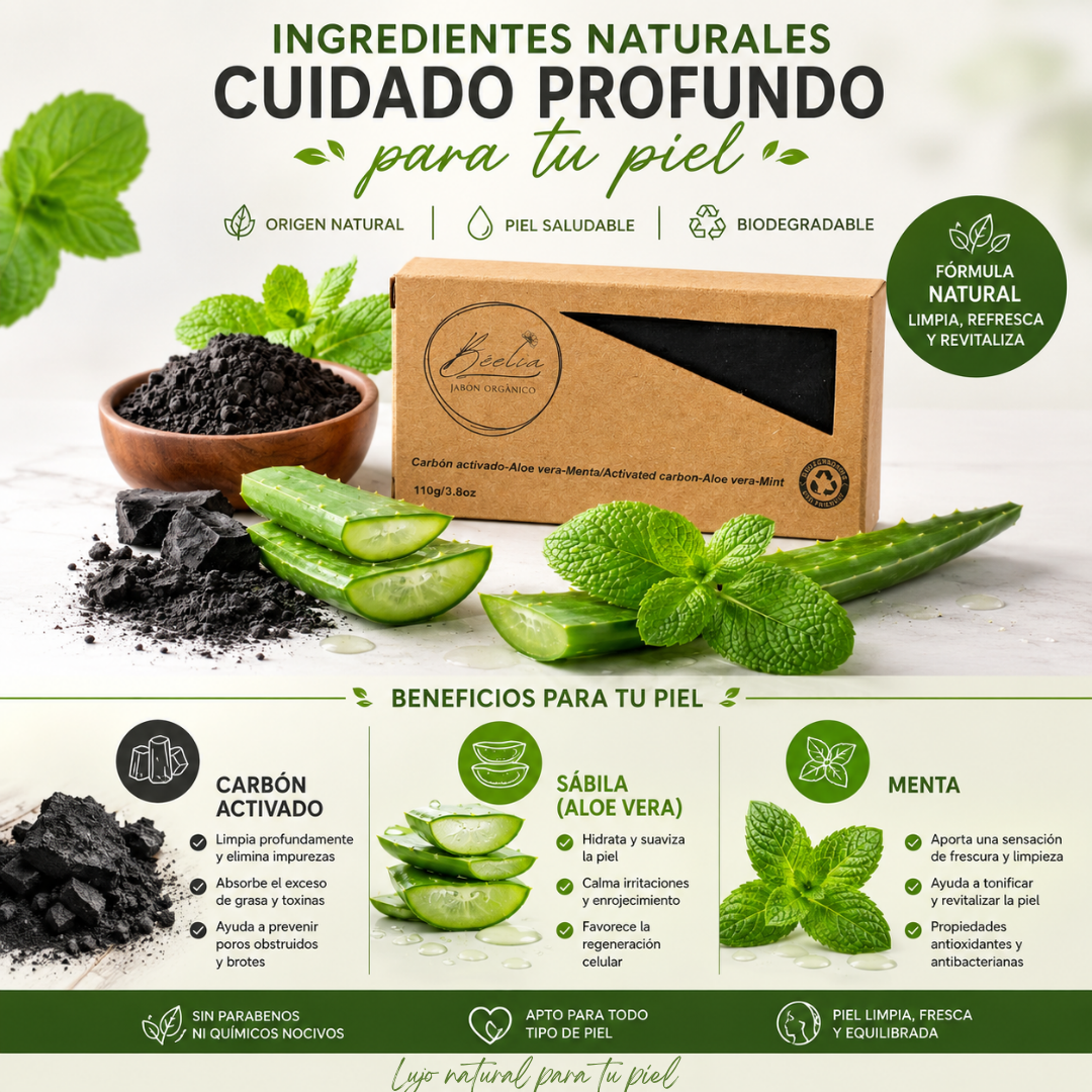 Kit 2 jabones organicos avena-coco y carbón-sábila