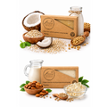 Kit 4 jabones organicos colágeno-almendra y avena-coco
