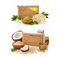 Kit 2 jabones organicos avena-coco y colágeno-té verde