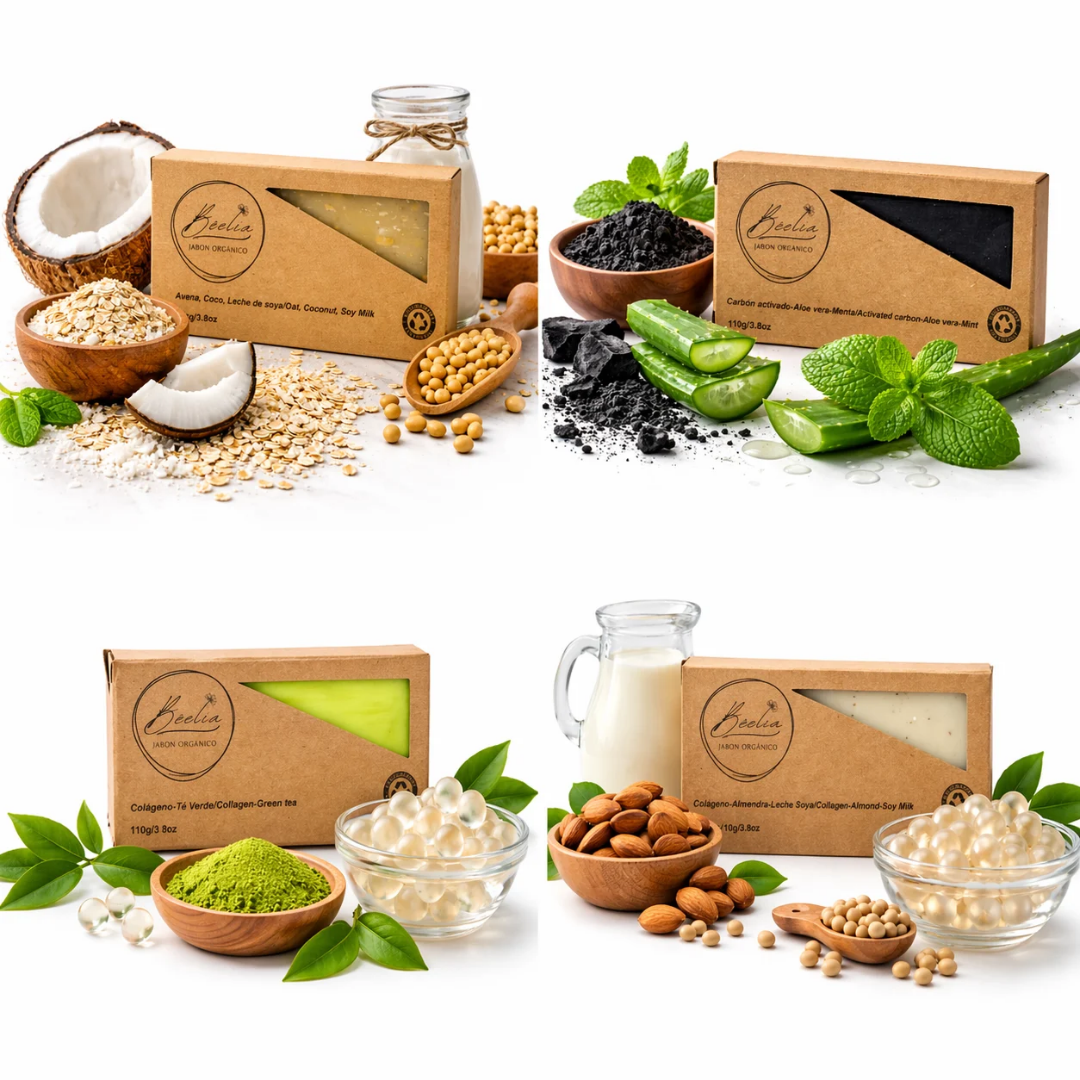 Kit 4 jabones organicos mixtos